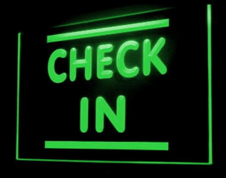 Check In Hotel Motel Here LED Neon Sign